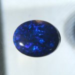 画像2: ブラックオパール オーバルカボ 7.1x9.0mm (2)